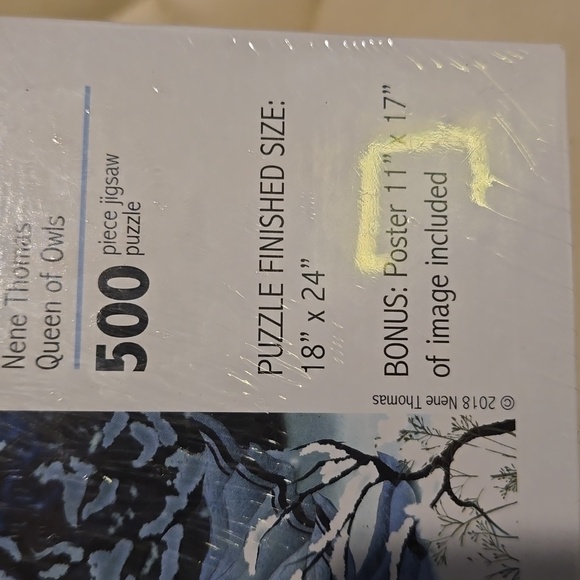 NWT/NIB Nene Thomas RARE Queen of Owls Puzzle 500 Piece Jigsaw Discontinued - Picture 3 of 5